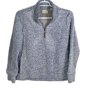 Weatherproof  Women's Medium Blue Sherpa 1/4 Zip Pullover * FLAWS*